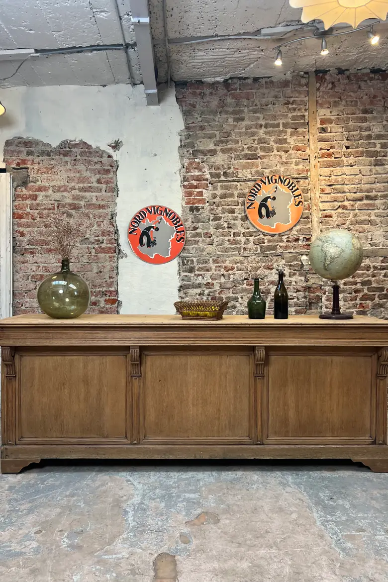 Ancien comptoir en chêne