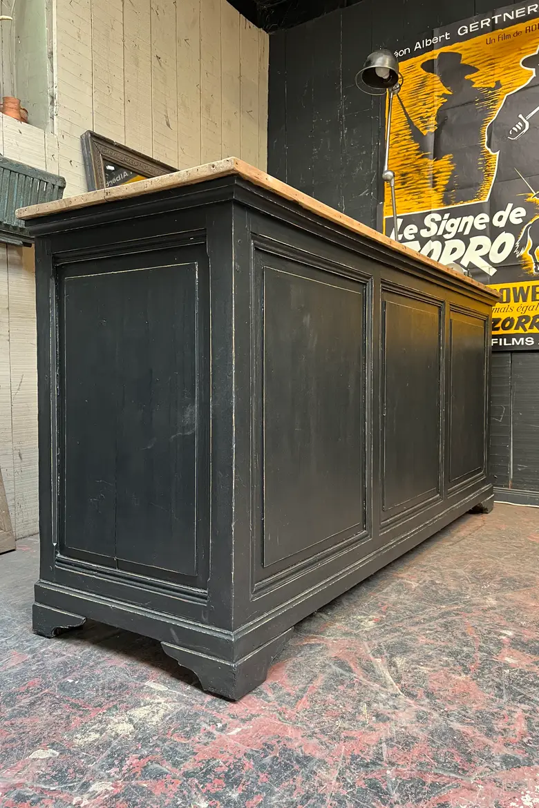 Ancien comptoir en sapin Début XXème