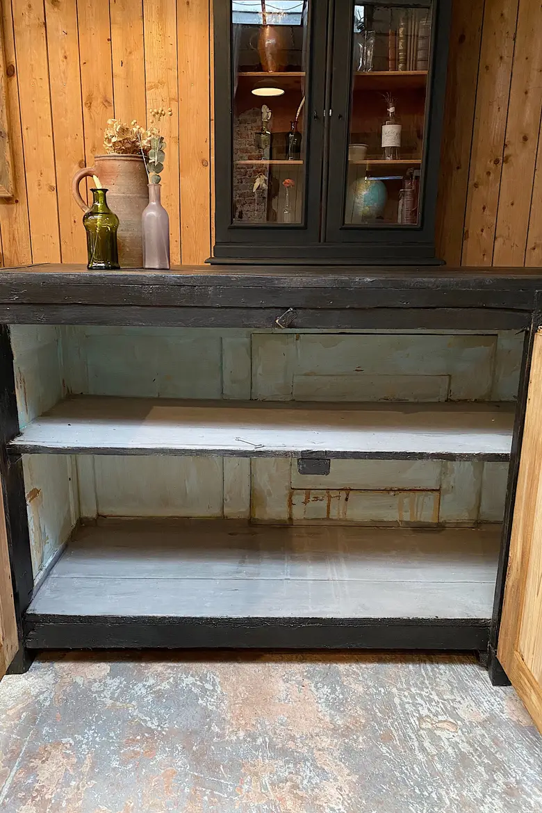 Ancien comptoir en sapin Début XXème
