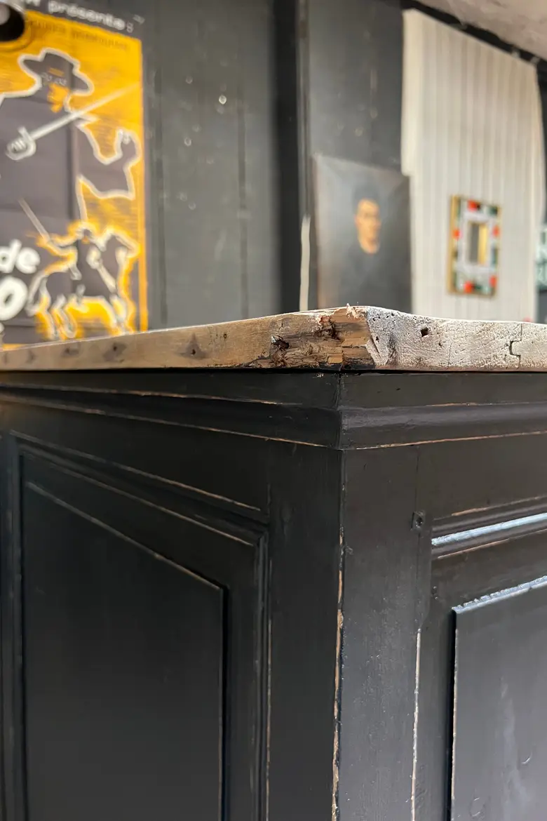 Ancien comptoir en sapin Début XXème
