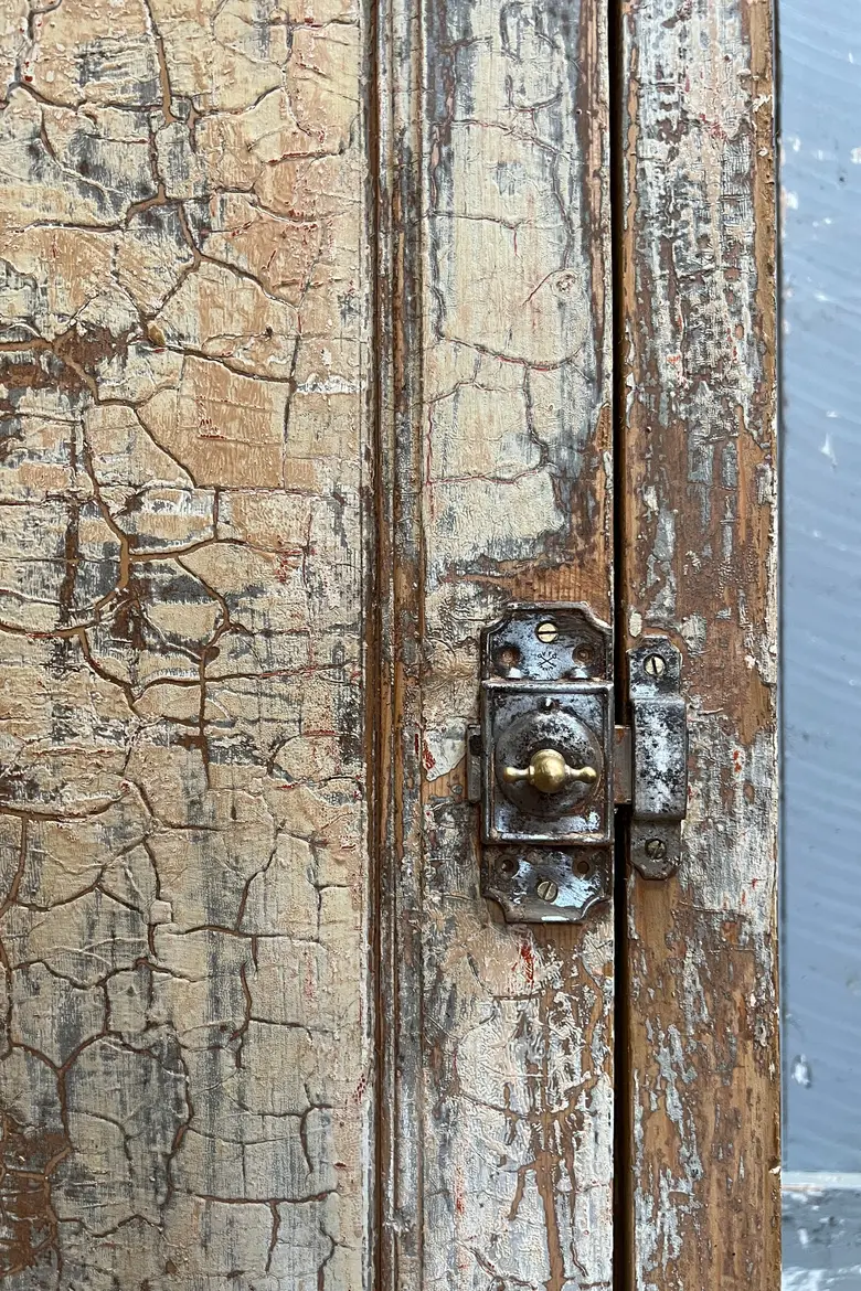Ancien confiturier en bois patiné Début XXème