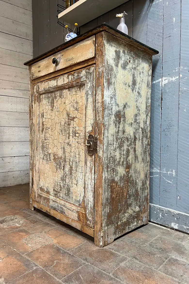 Ancien confiturier en bois patiné Début XXème