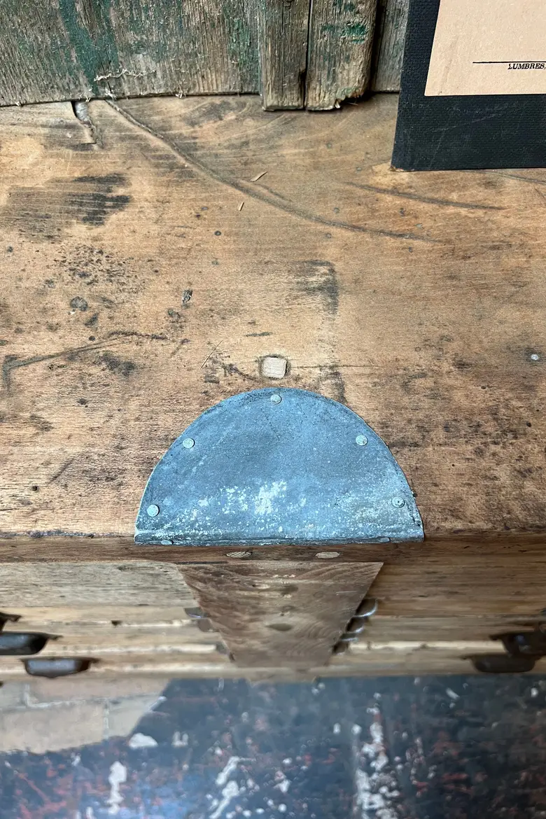 Ancien établi à tiroirs en bois Début XXème