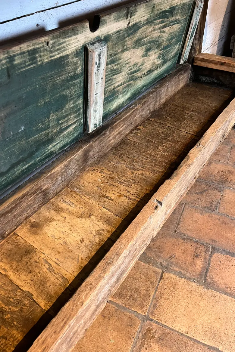 Ancien établi avec coffre Début XXème