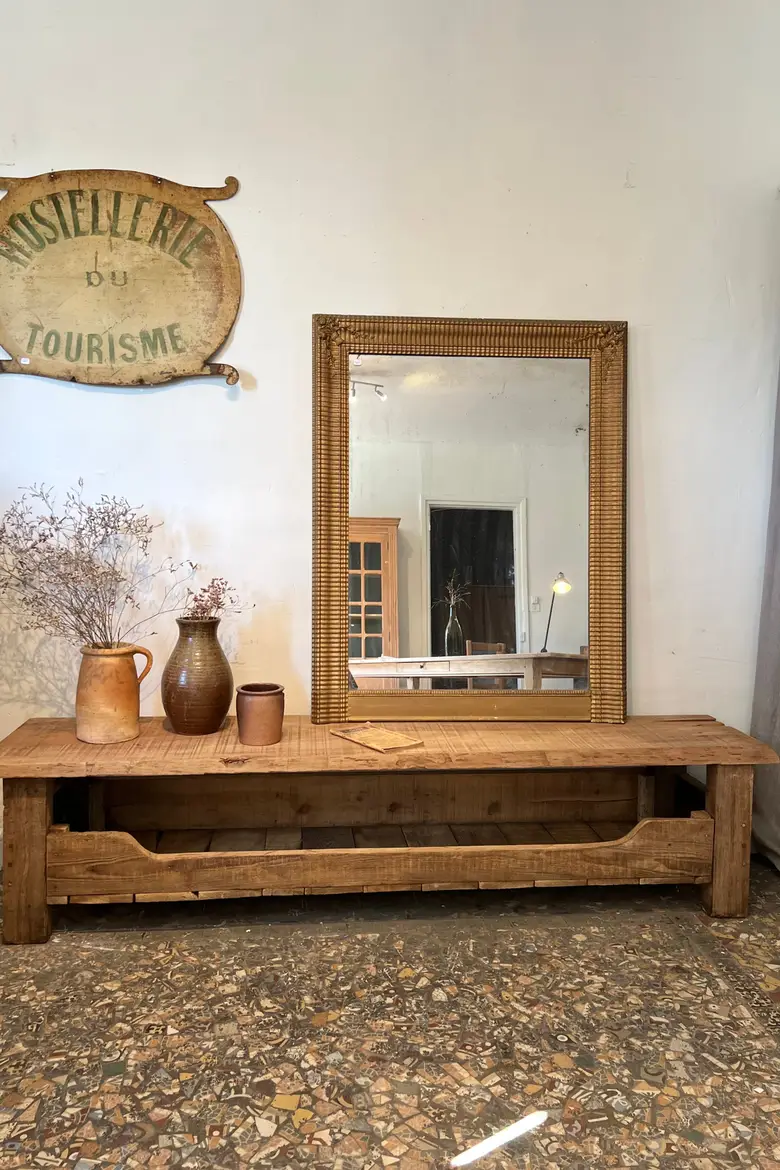 Ancien établi bas en bois Début XXème