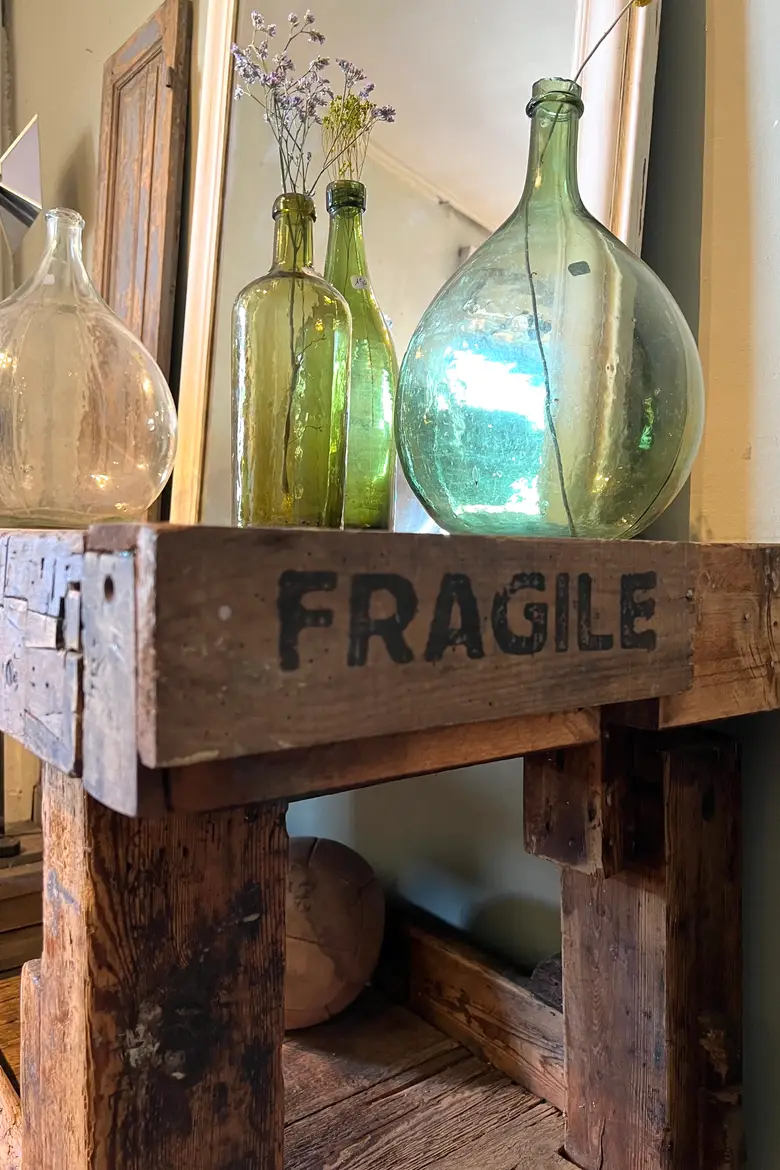 Ancien établi d’atelier en bois Début XXème