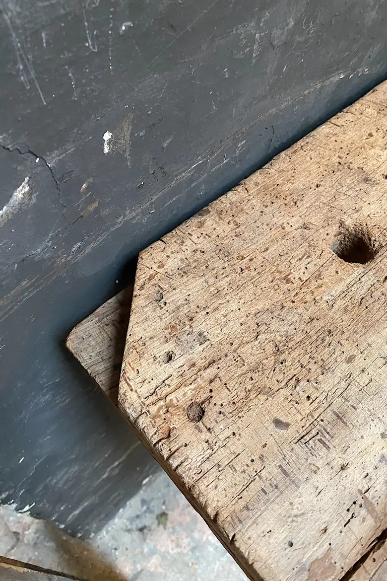 Ancien établi d’atelier en bois Début XXème