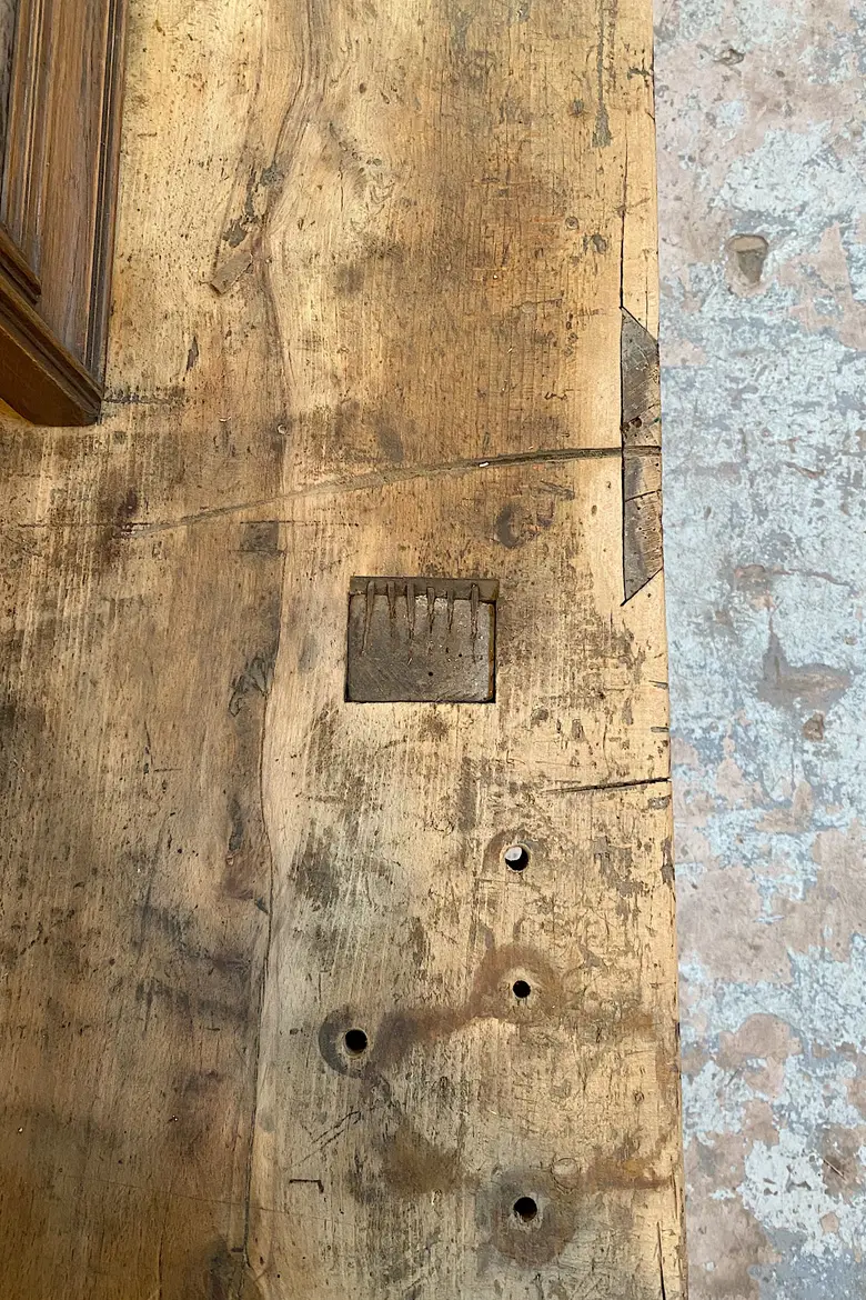 Ancien établi d’atelier en bois Début XXème