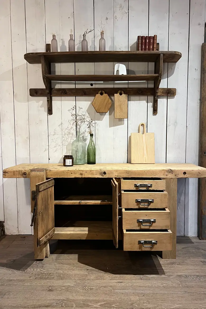 Ancien établi de menuisier Début XXème