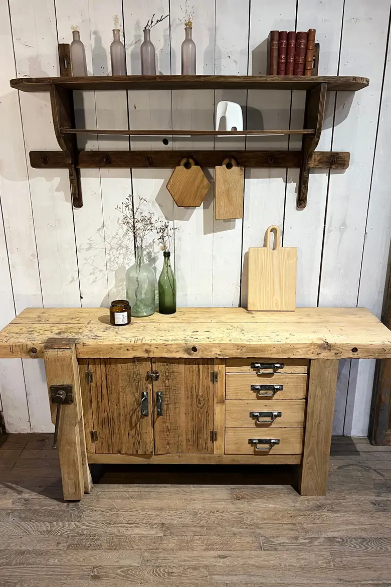 Ancien établi de menuisier Début XXème