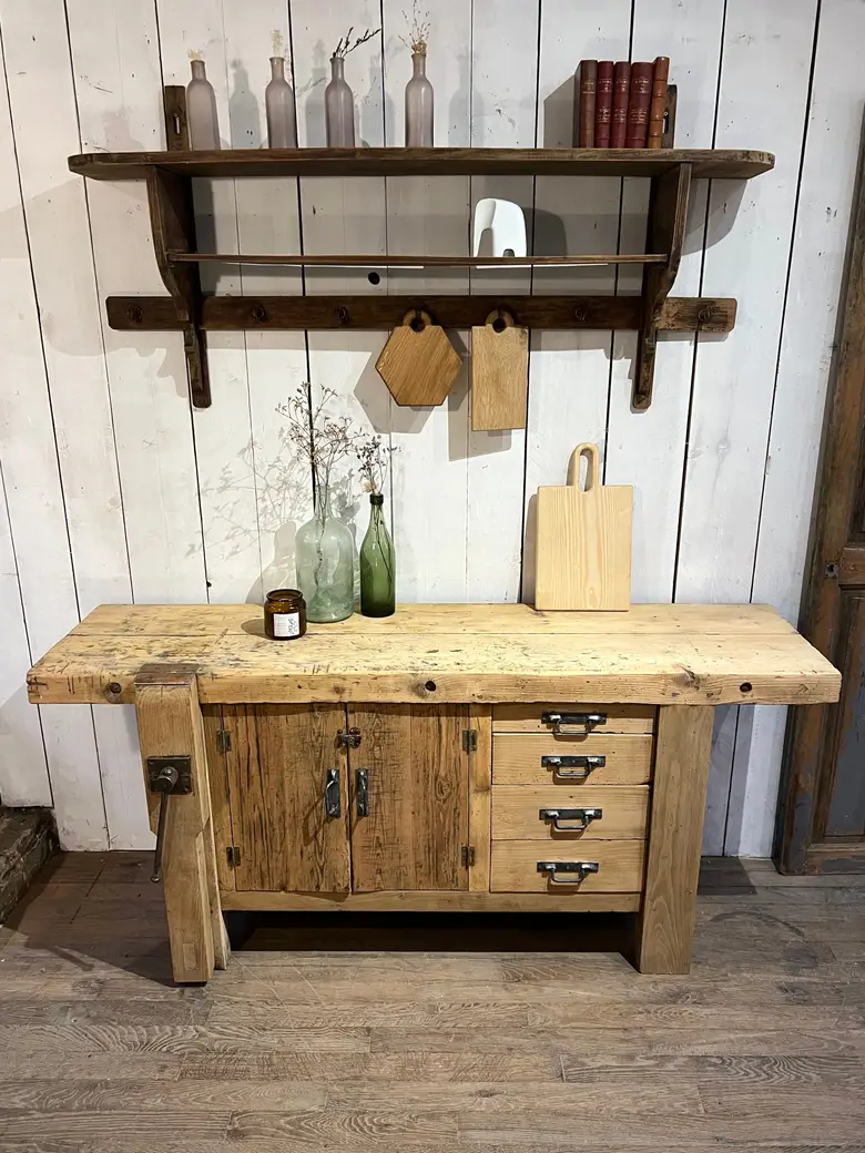 Ancien établi de menuisier Début XXème