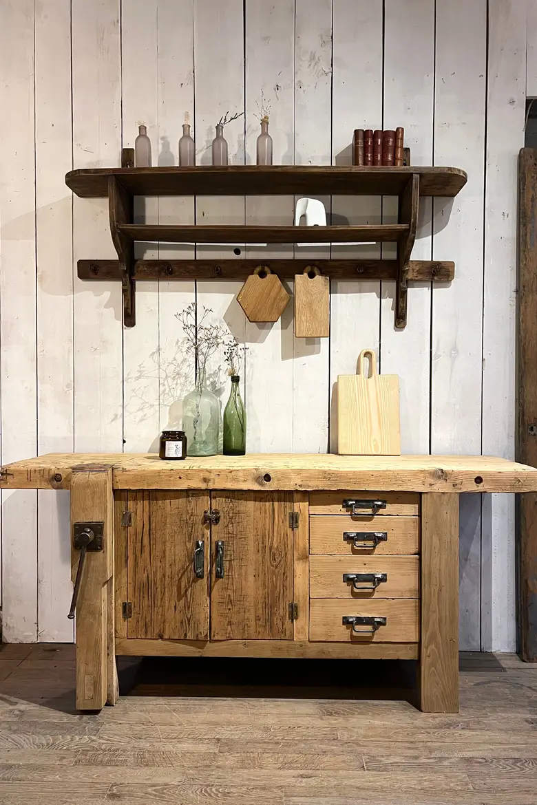 Ancien établi de menuisier Début XXème