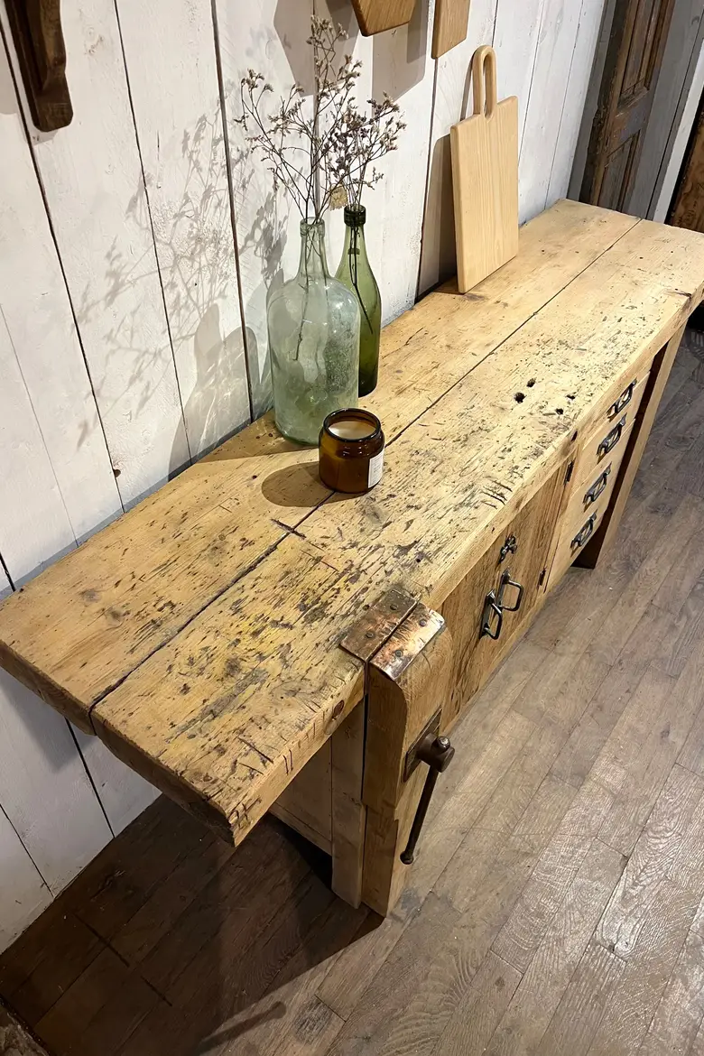 Ancien établi de menuisier Début XXème
