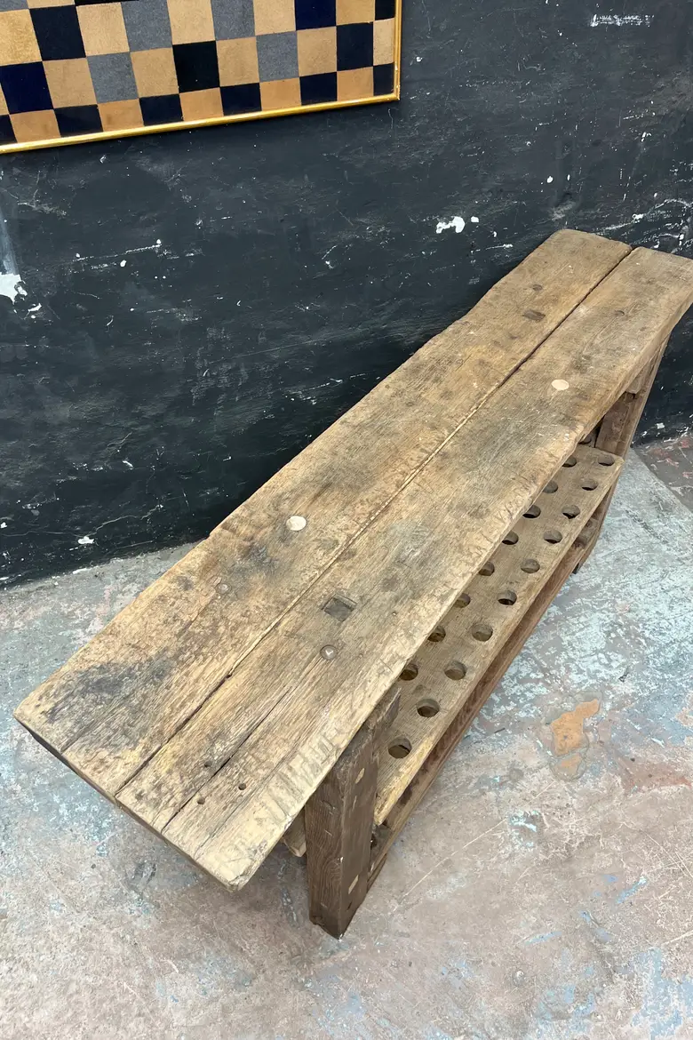 Ancien établi de menuisier en chêne – début XXe siècle