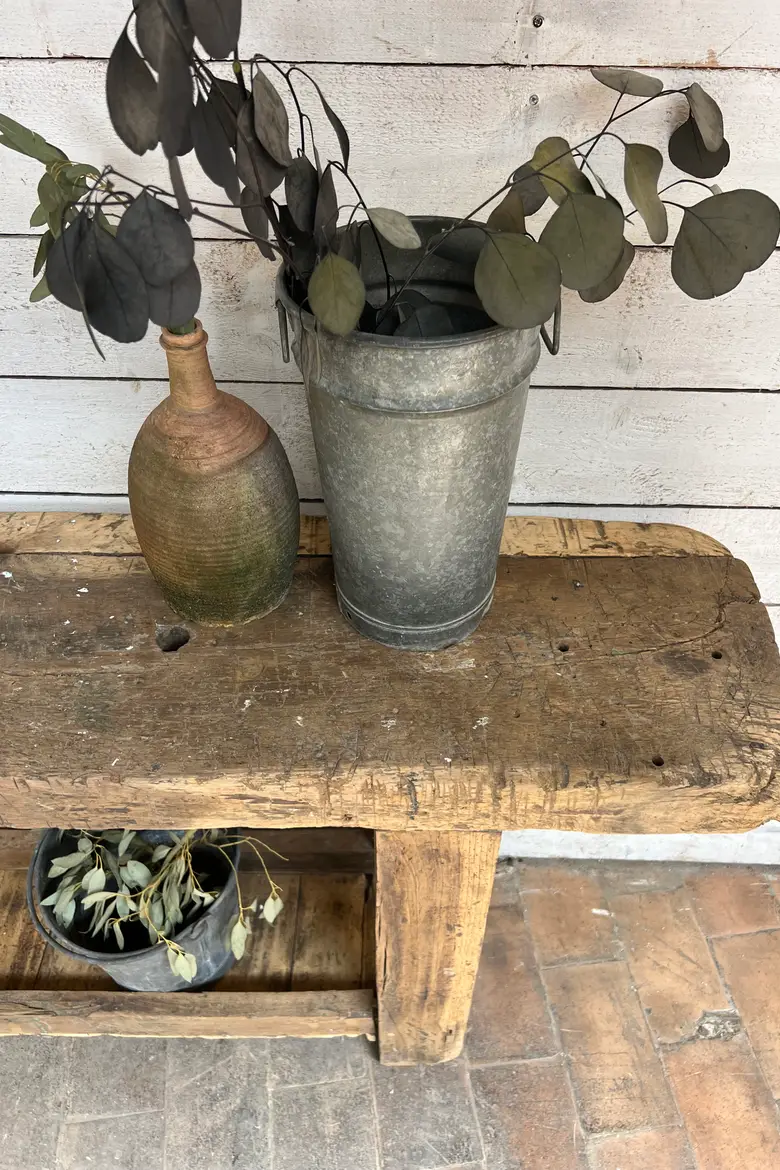 Ancien établi de menuisier en chêne