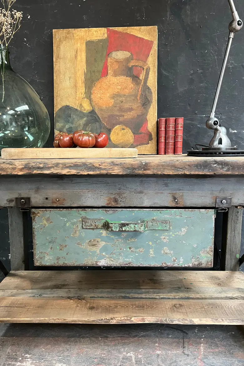 Ancien établi d’usine en bois Début XXème