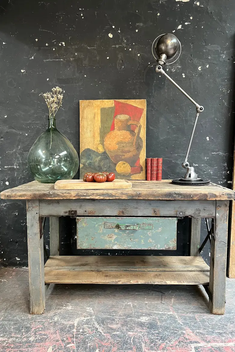 Ancien établi d’usine en bois Début XXème