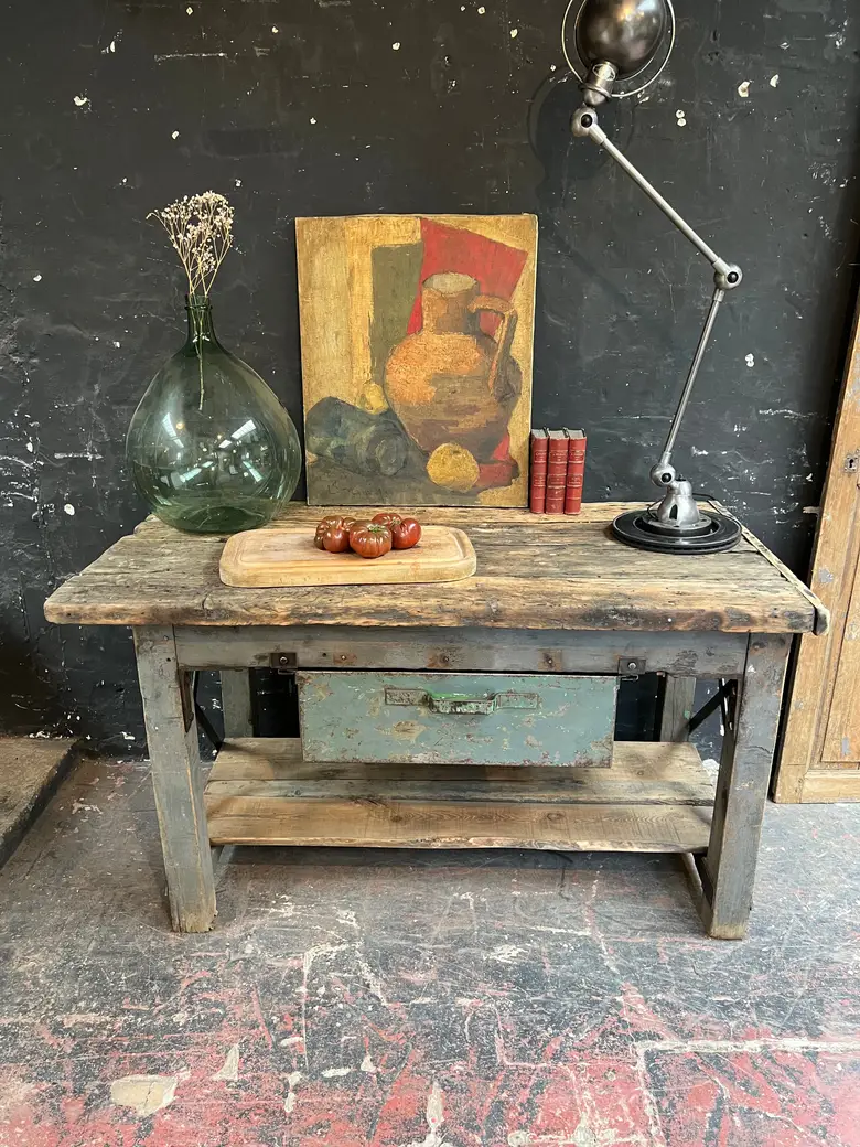 Ancien établi d’usine en bois Début XXème