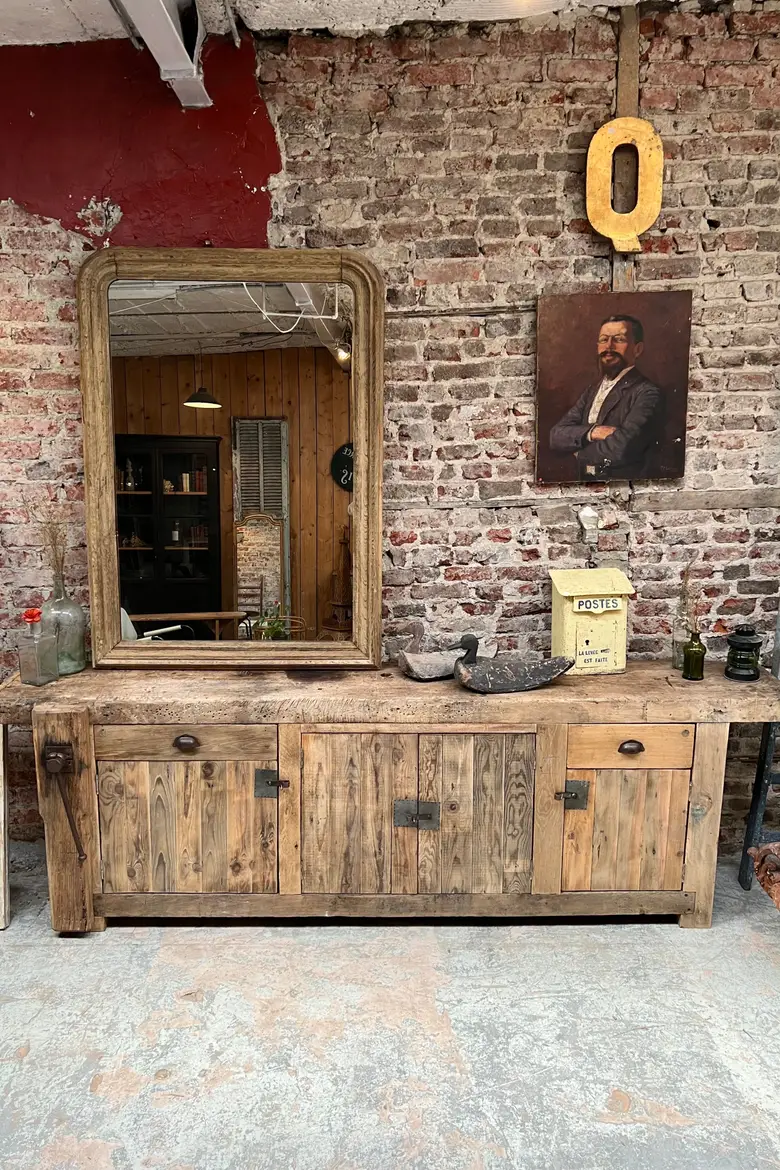 Ancien établi d’usine en bois Début XXème