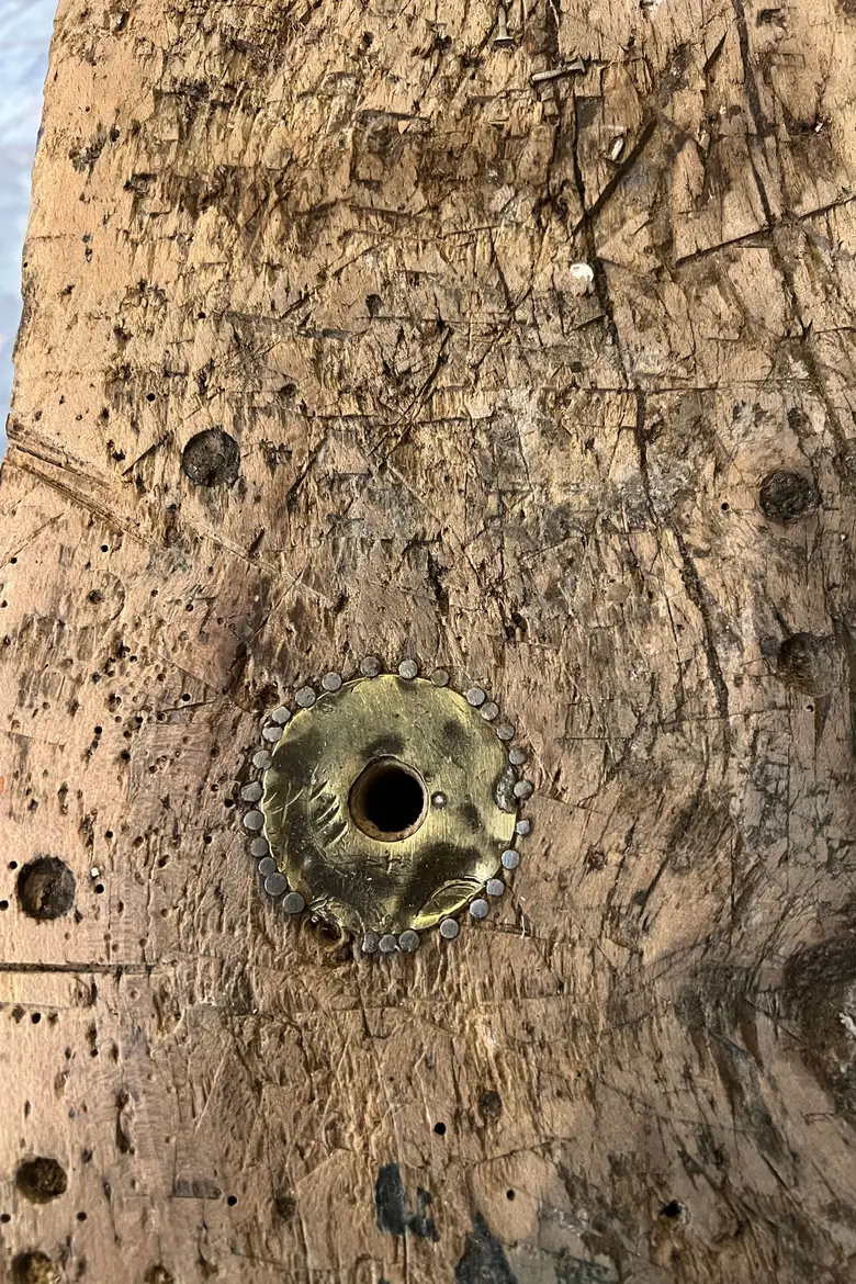 Ancien établi en bois brut Début XXème