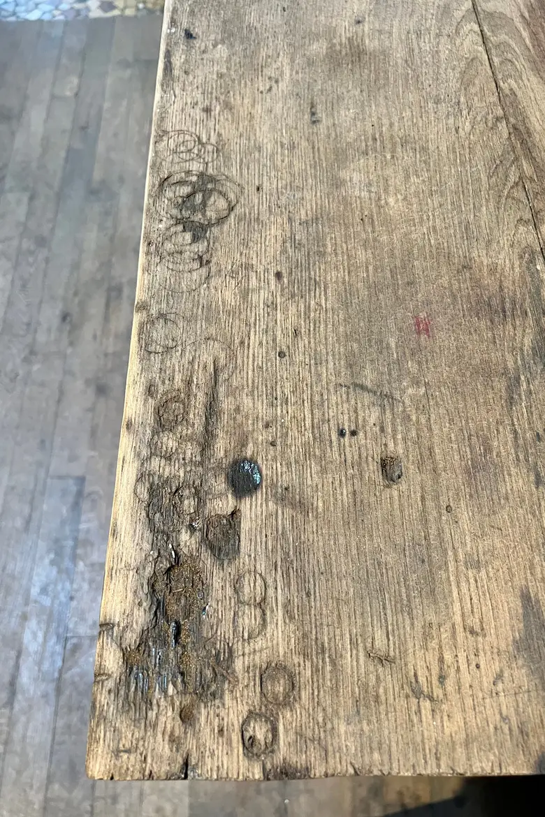 Ancien établi en chêne 2 Portes Début XXème