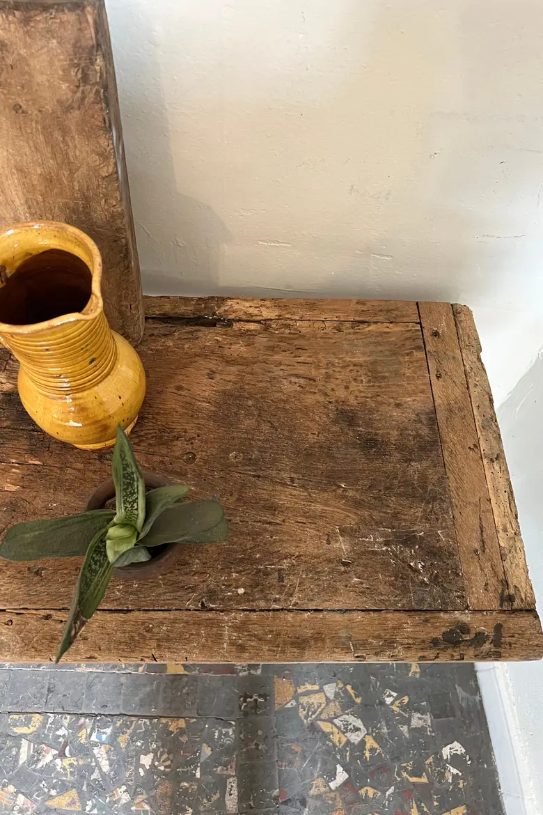 Ancien établi en chêne Début XXème