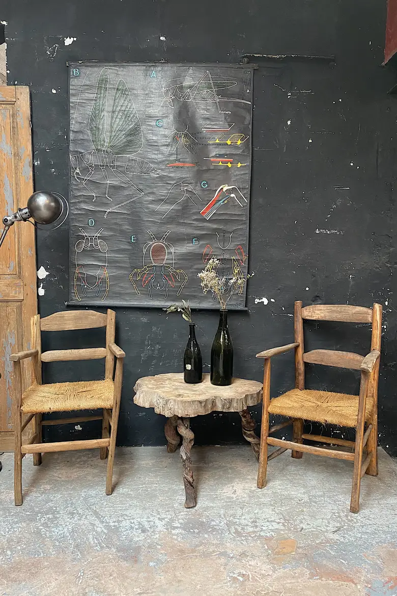 Ancien fauteuil en corde XIXème