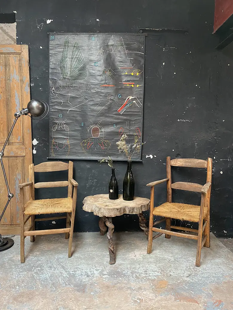 Ancien fauteuil en corde XIXème