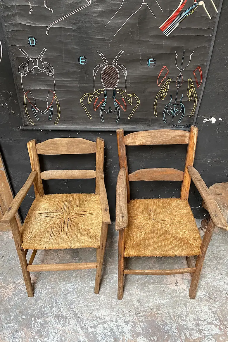 Ancien fauteuil en corde XIXème