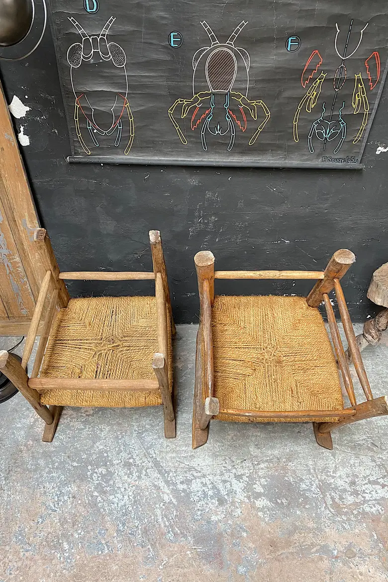 Ancien fauteuil en corde XIXème
