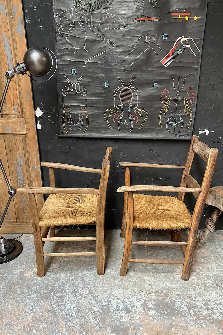 Ancien fauteuil en corde XIXème
