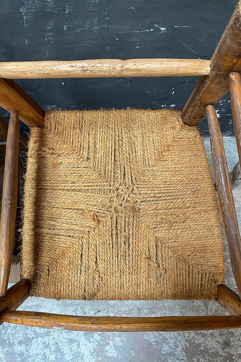 Ancien fauteuil en corde XIXème