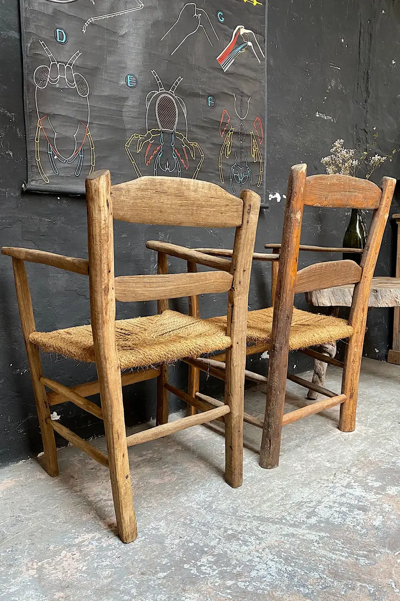 Ancien fauteuil en corde XIXème