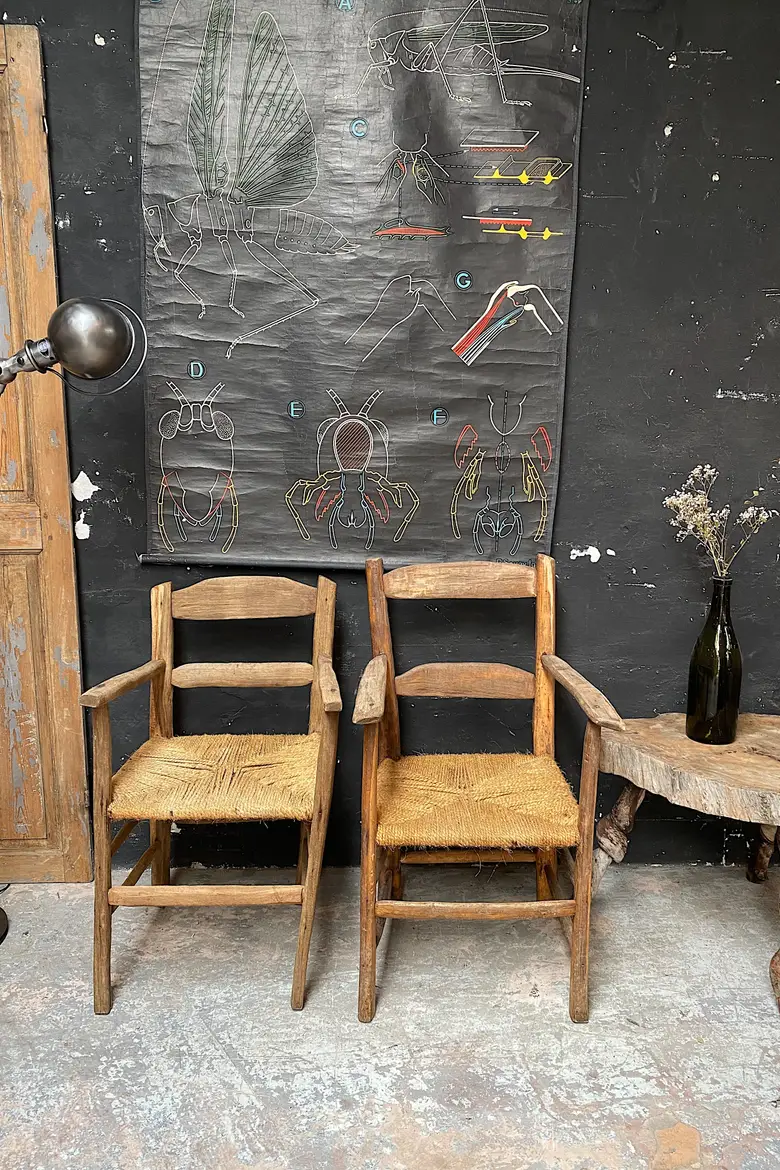 Ancien fauteuil en corde XIXème