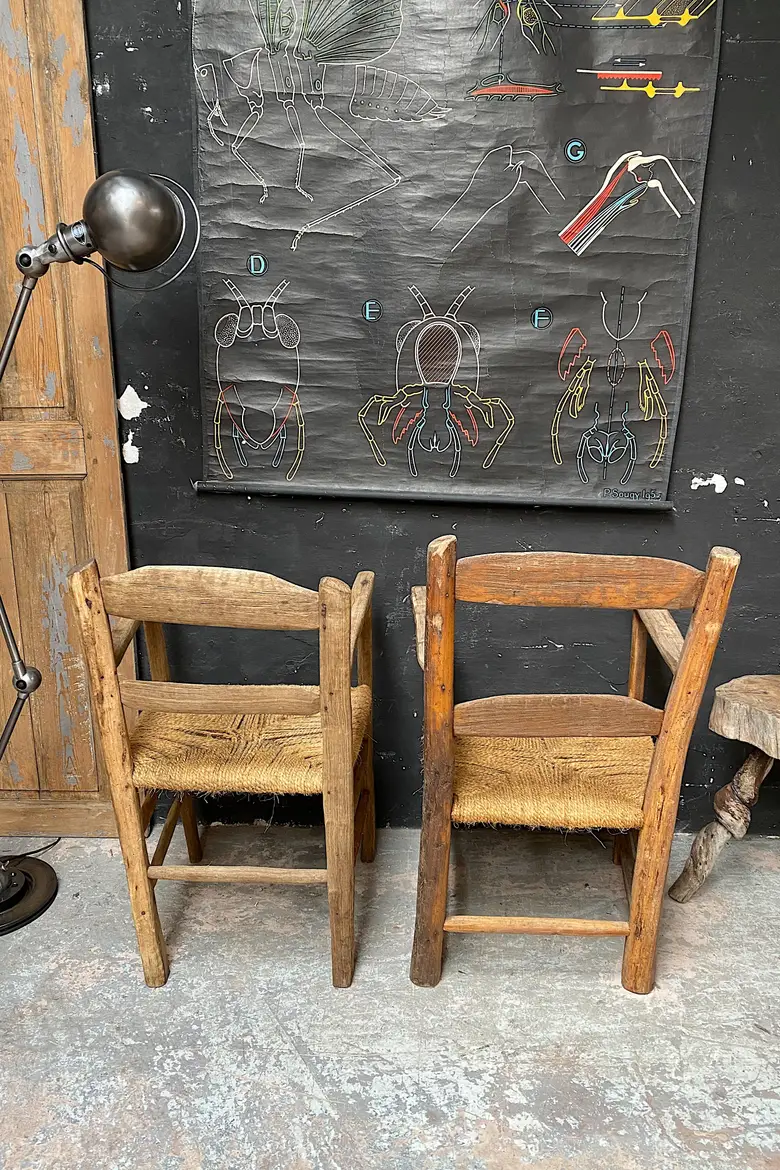 Ancien fauteuil en corde XIXème