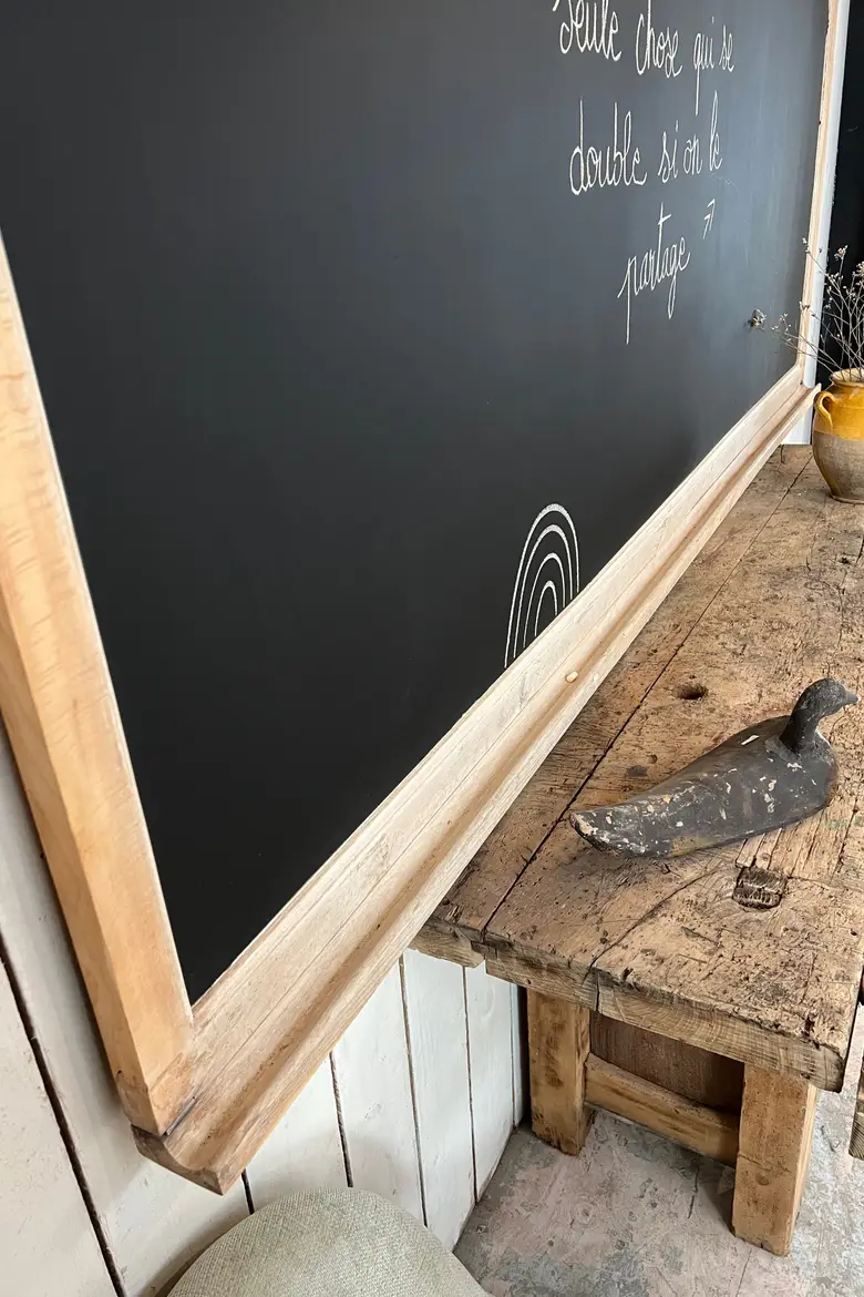 Ancien grand tableau d’école Années 50