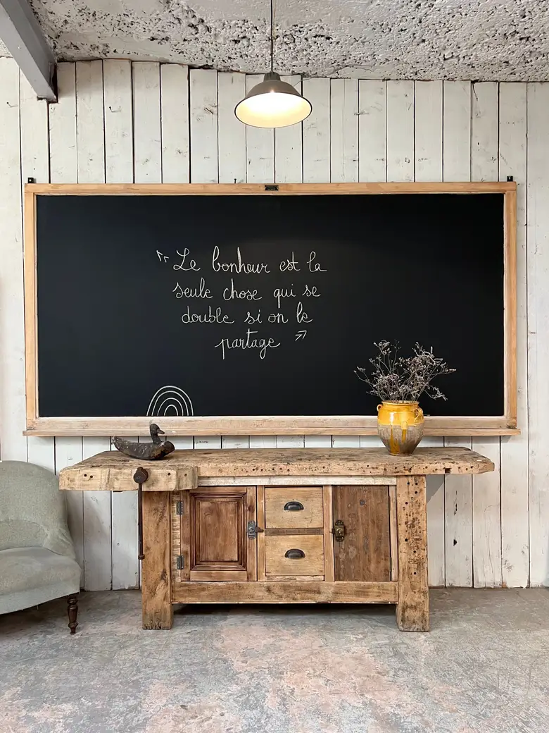 Ancien grand tableau d’école Années 50