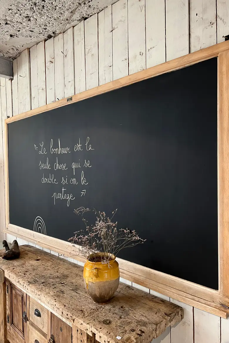 Ancien grand tableau d’école Années 50