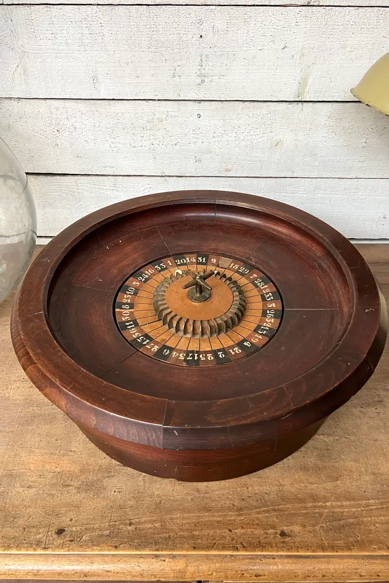 Ancien jeu de roulette en acajou Début XXème