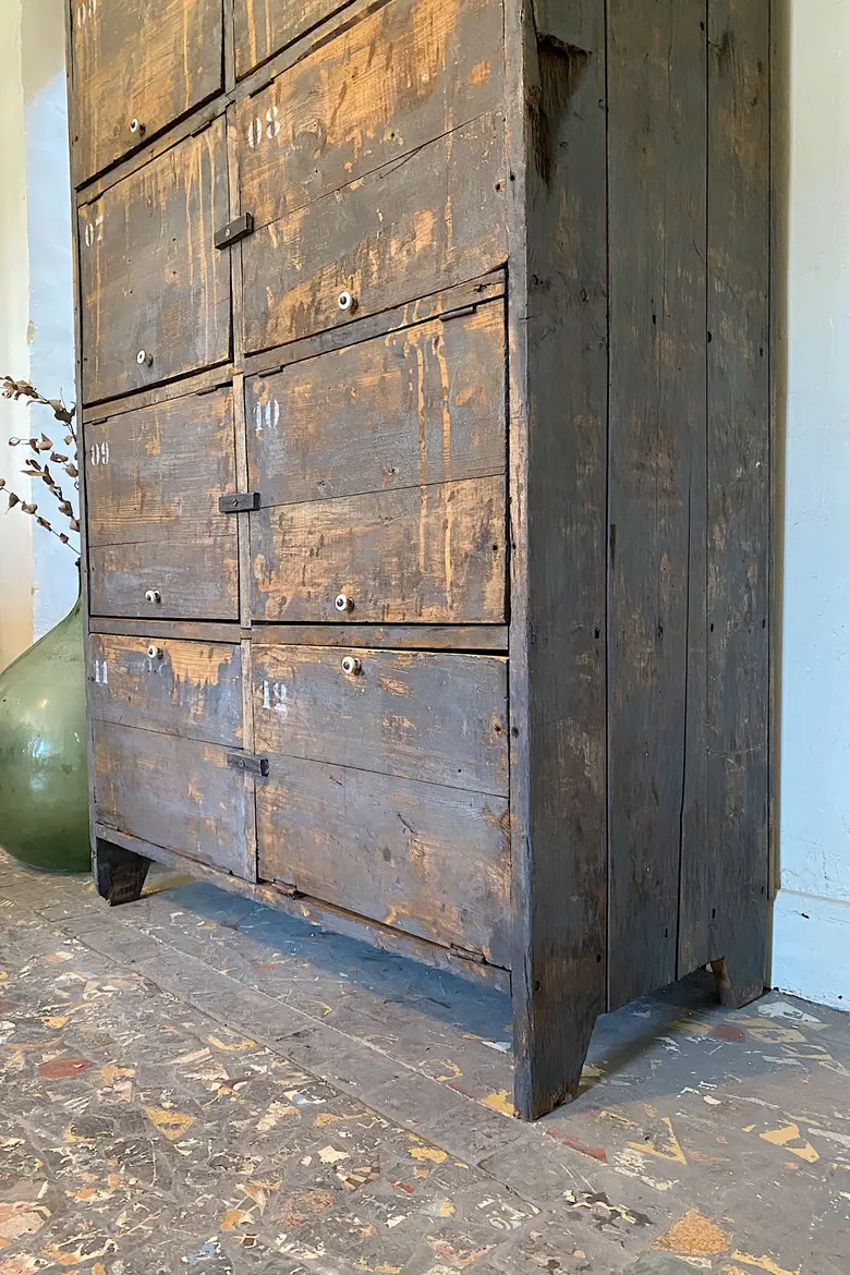 Ancien meuble à clapets en bois Début XXème
