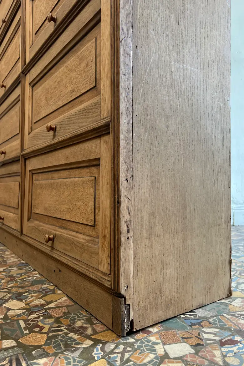 Ancien meuble à clapets en chêne – Début XXe