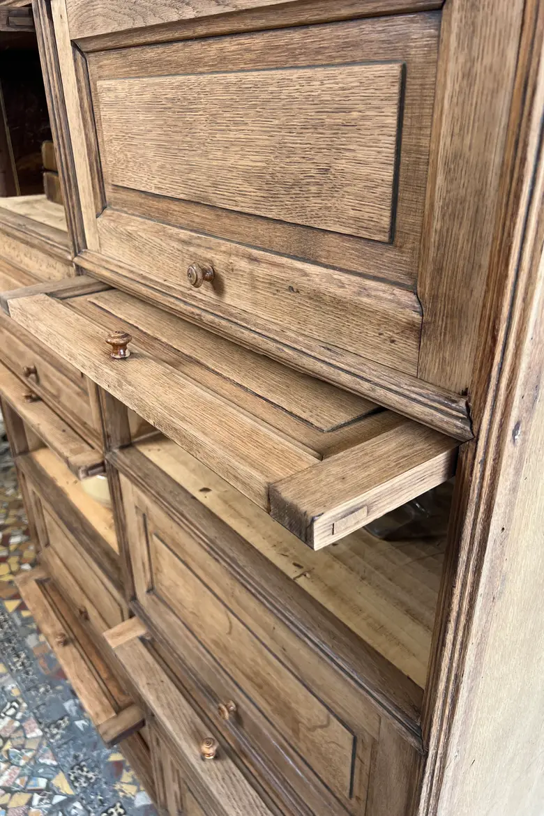 Ancien meuble à clapets en chêne – Début XXe