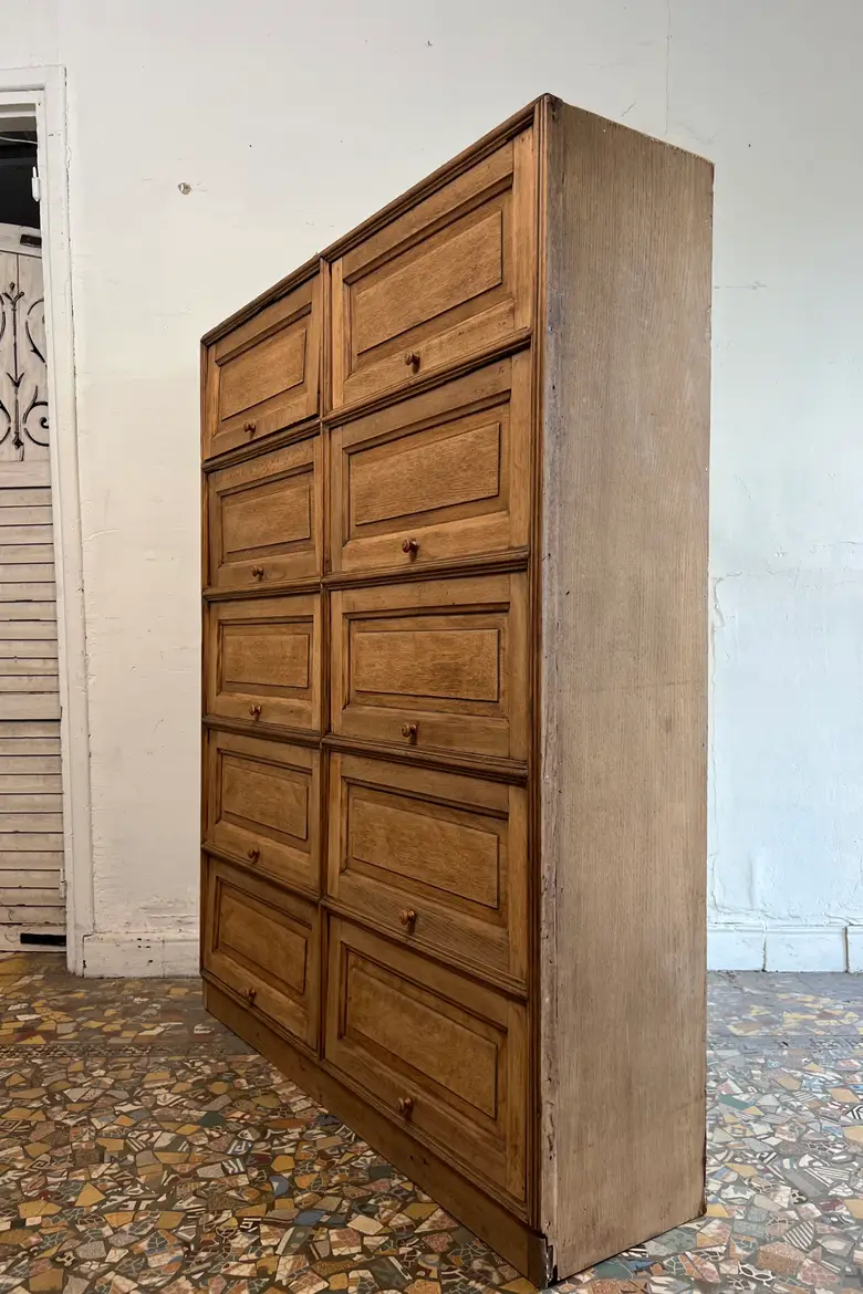 Ancien meuble à clapets en chêne – Début XXe