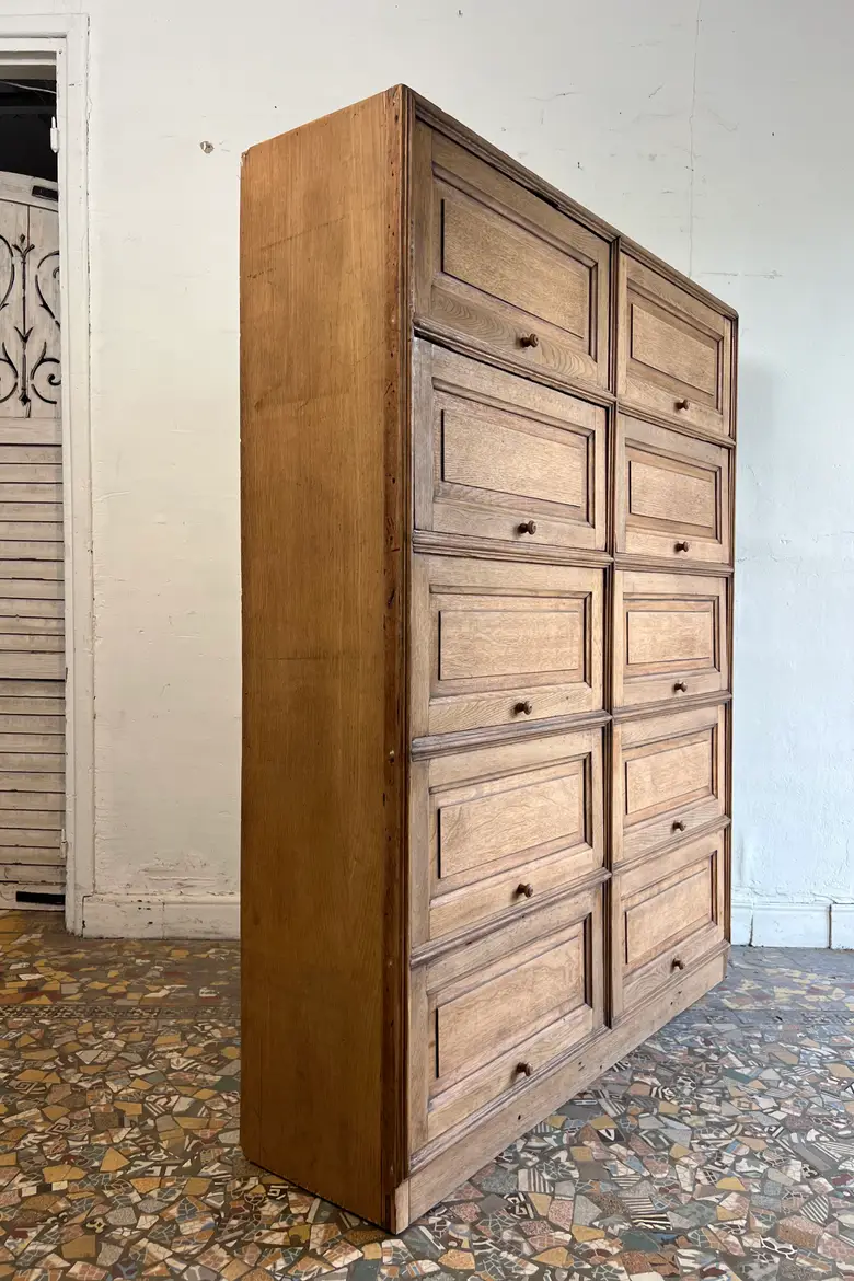 Ancien meuble à clapets en chêne – Début XXe