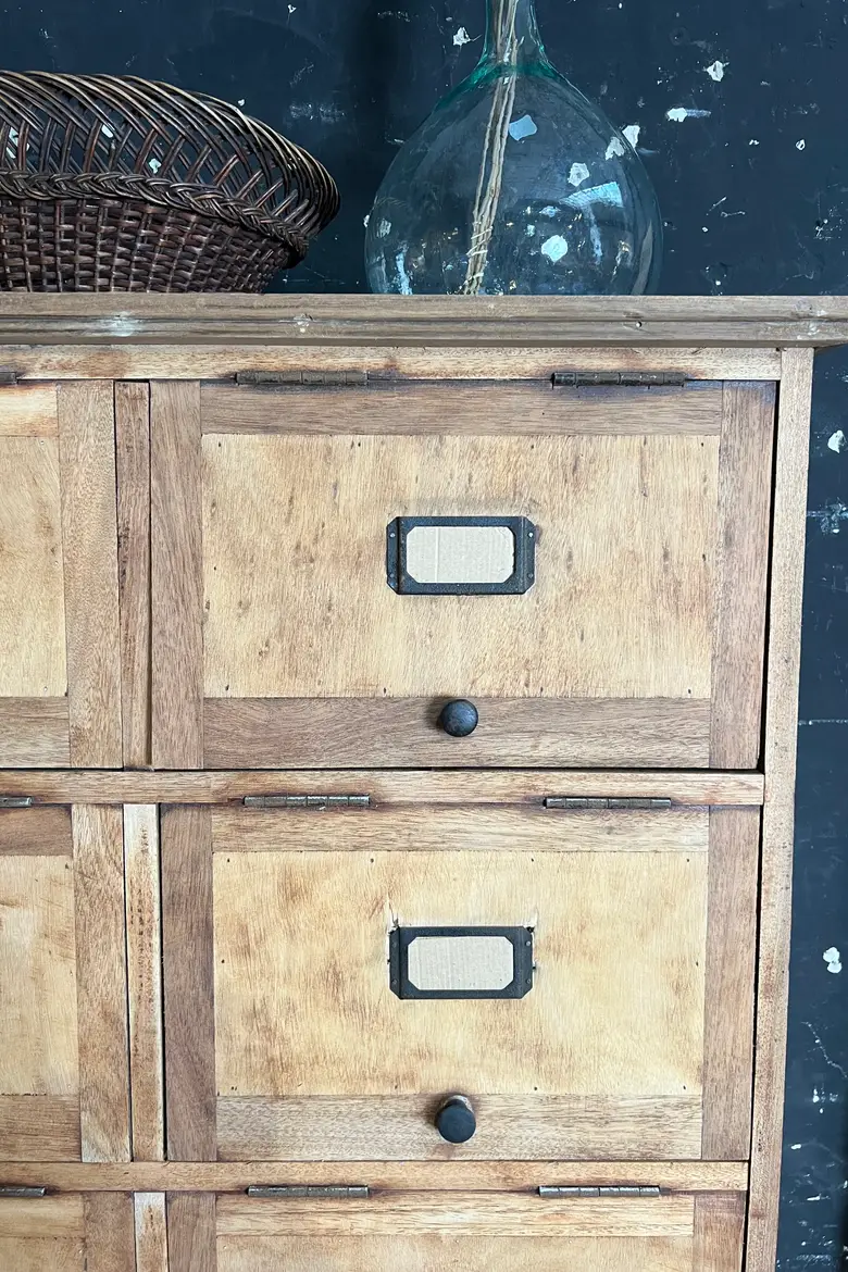 Ancien meuble à clapets en hêtre Début XXème