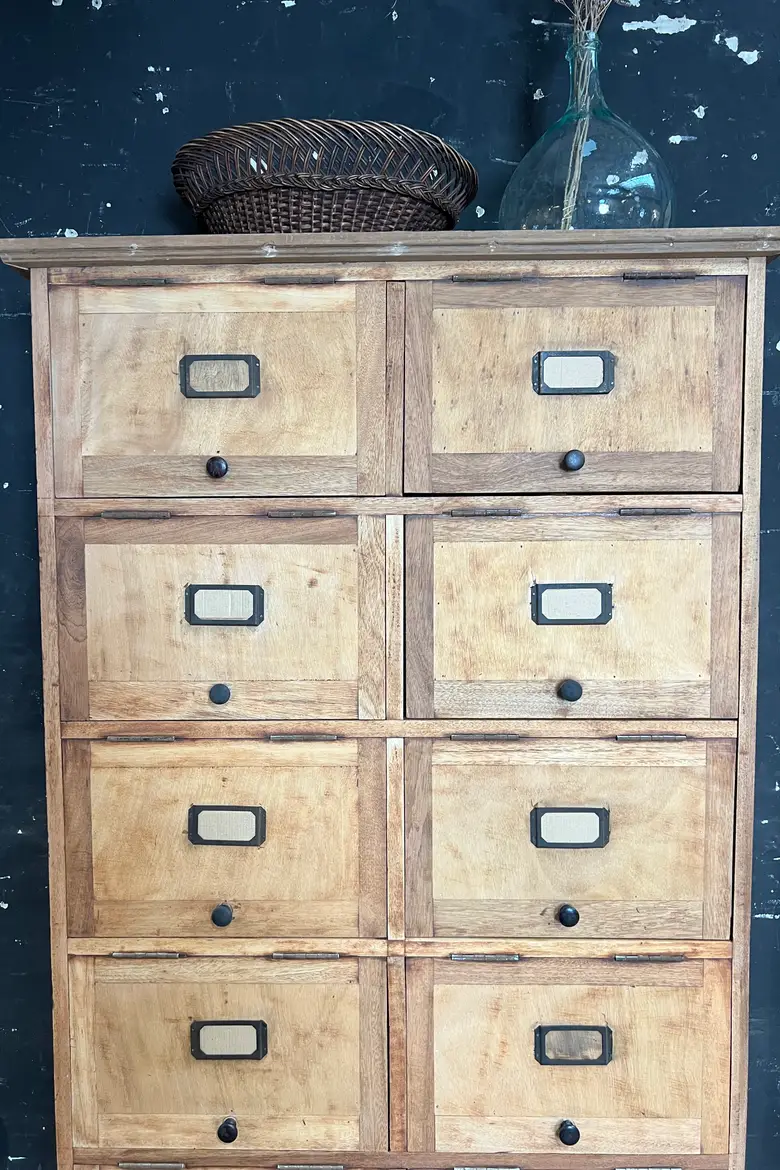 Ancien meuble à clapets en hêtre Début XXème