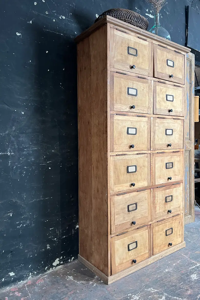 Ancien meuble à clapets en hêtre Début XXème