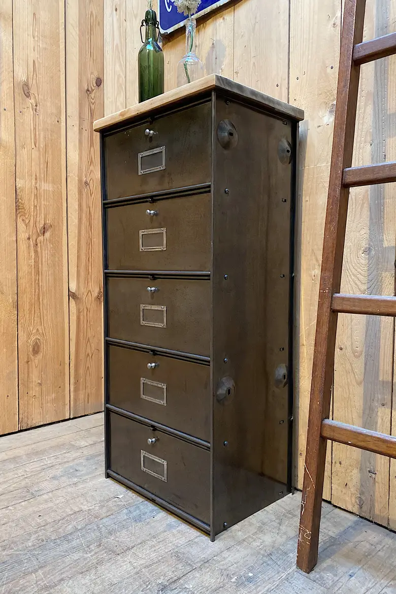Ancien meuble à clapets Ronéo Années 50