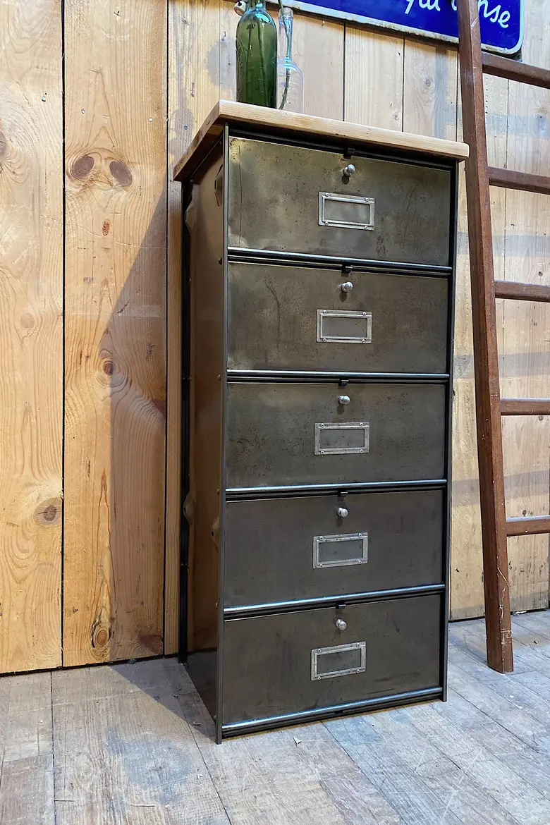 Ancien meuble à clapets Ronéo Années 50