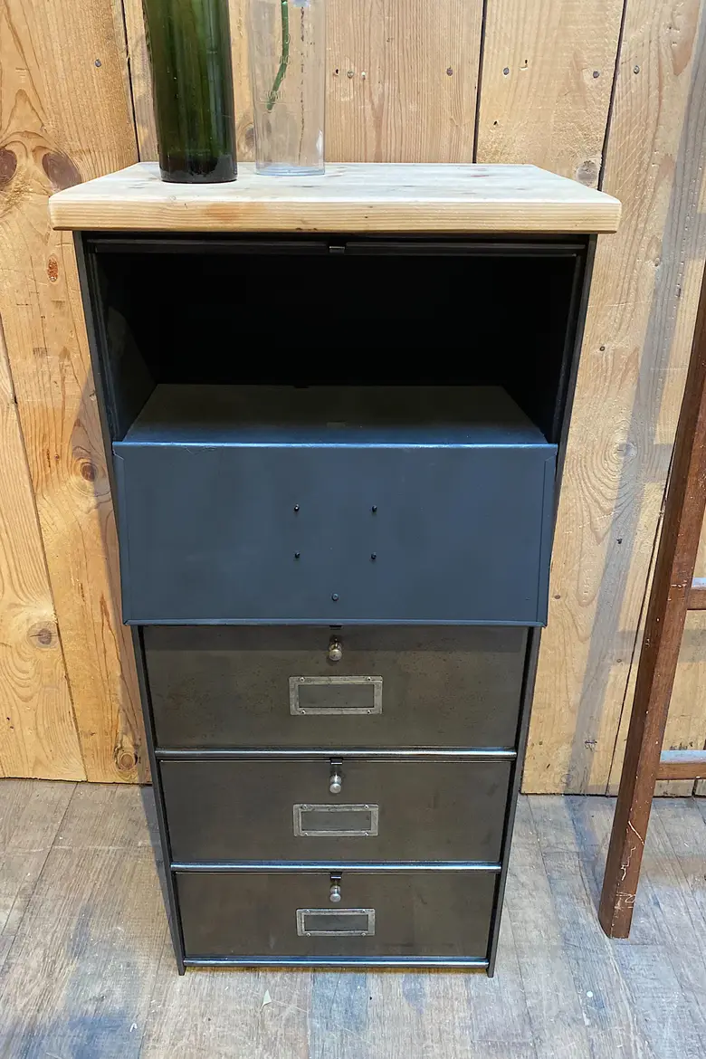 Ancien meuble à clapets Ronéo Années 50